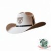 Las Vegas Raiders Western Cowboy Hat - front view with feather accent