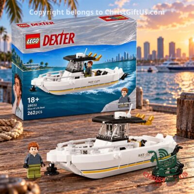 LEGO Dexter Slice of Life Boat Building Set - boxed set with assembled boat and minifigure