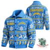 Los Angeles Chargers Ugly Christmas Sweater Knit Cardigan 2026 - front and back views