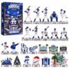 Los Angeles Dodgers 2026 Personalized Holiday Advent Calendar - front view with figurine lineup