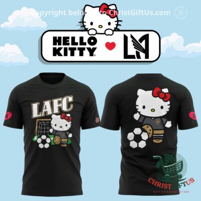 Los Angeles Football Club Hello Kitty Soccer T-Shirt - front and back views