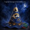 Los Angeles Rams Halloween 2026 Moon Pumpkin Quilted Witch Hat - front view with Rams logo
