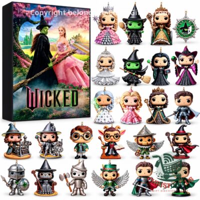 Magic Of Wicked Christmas Advent Calendar 2026 - front box view with Elphaba and Glinda artwork