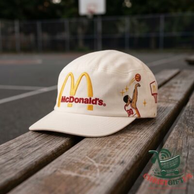 McDonald's Chef Curry Basketball Cap - angled front view showing logo and basketball player graphic