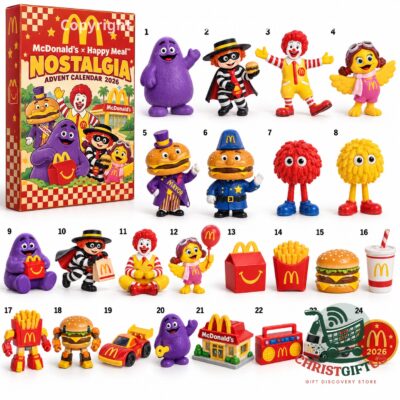 McDonald's Happy Meal Nostalgia 2026 Advent Calendar - box and numbered miniature collection display