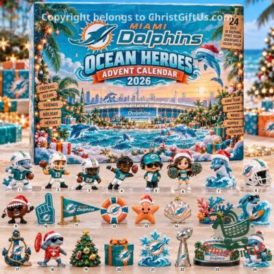 Miami Dolphins Ocean Heroes advent calendar box with the full set