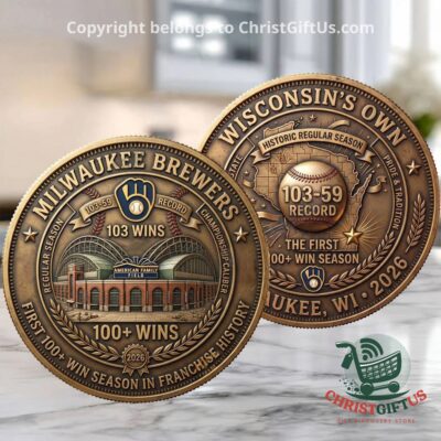 Milwaukee Brewers 2026 103-Win Season Commemorative Coin - overlapping coin faces