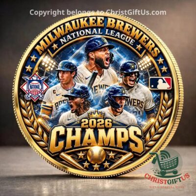 Gold Milwaukee Brewers 2026 National League Champions coin