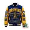Navy and gold Brewers World Series Champions 2026 baseball jacket