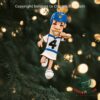 Milwaukee Brewers Famous Racing Sausages Christmas 3D Ornament - front view showing number 4 uniform