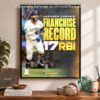 Milwaukee Brewers Jackson Chourio MLB Postseason RBI Poster - framed front view