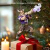 Minnesota Vikings Viktor the Viking Gjallarhorn Christmas Ornament 2026 - front view on Christmas tree