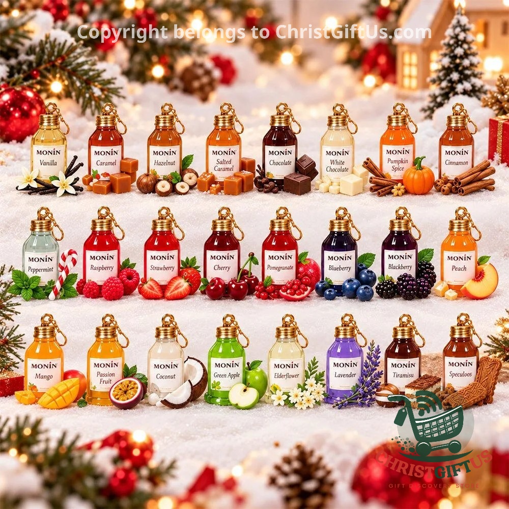 MONIN 2026 Advent Calendar 24 Syrup Bottle Ornament Charms - photo 3