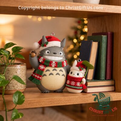 My Neighbor Totoro Christmas 2026 3D Ornament - front view with Totoro and smaller companion
