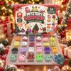 Mystery Dumpling Christmas Surprises Advent Calendar - front packaging and toy tray display