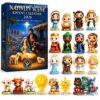 Nativity Scene Christmas 2026 Advent Calendar - box with the labelled lineup of nativity figures