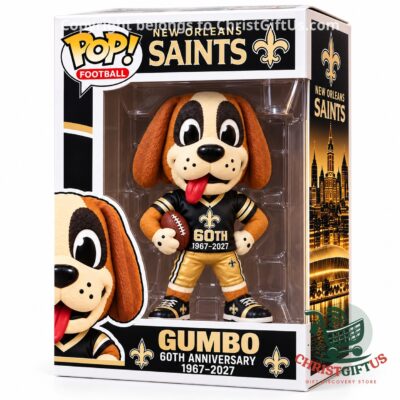 New Orleans Saints Gumbo 60th Anniversary 1967-2027 Funko Pop - front boxed view