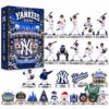 New York Yankees 2026 Holiday Advent Calendar - front box and collectible figures