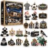Newcastle United Howay the Lads Christmas Advent Calendar - box with the full set of black and white ornaments