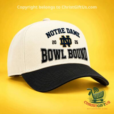 Notre Dame Coca-Cola Bowl Bound 2026 Cap - front view showing embroidered team lettering