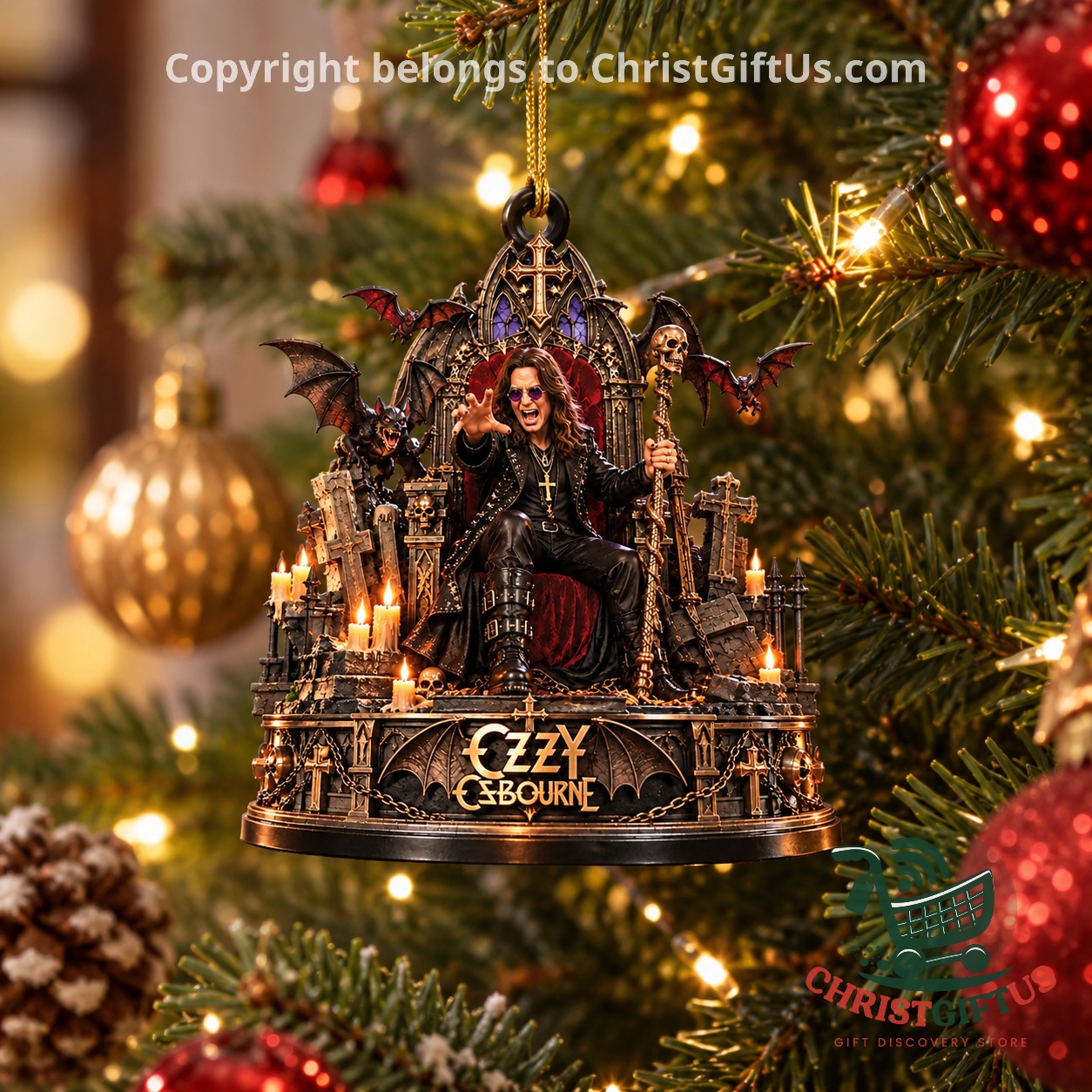 Ozzy Osbourne Christmas 2026 Acrylic Ornament - photo 2