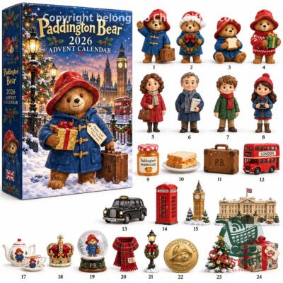 Paddington Bear Christmas London 2026 Advent Calendar - front box artwork