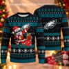 Philadelphia Eagles Santa Claus Ugly Sweater Christmas 2026 - front and back views