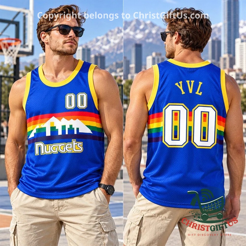 Playboi Carti x Denver Nuggets YVL Rainbow Skyline Jersey - photo 2