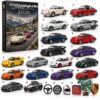 Porsche 911 Evolution 2026 Advent Calendar - front packaging and numbered Porsche car lineup