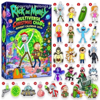 Rick and Morty Multiverse Christmas Chaos advent calendar with the full set