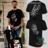 San Antonio Spurs Wembanyama x Tim Duncan T-Shirt 2026 - model wearing front and back designs
