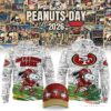 San Francisco 49ers Peanuts Day 2026 Hoodie - front design with matching cap