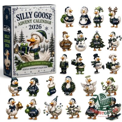 Seattle Seahawks Silly Goose advent calendar with the full set of geese