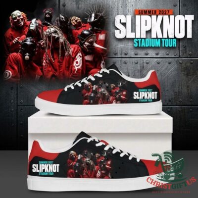 Slipknot Summer 2027 Stadium Tour Sneaker - side view showing band graphic and tour text