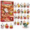 Snoopy Christmas Baking 2026 Advent Calendar - front box with numbered doors and charm designs