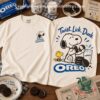Snoopy Oreo Twist Lick Dunk T-Shirt - front and back views with Oreo graphics