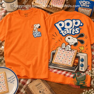 Snoopy Pop-Tarts Collaboration T-Shirt - front and back views with character graphics