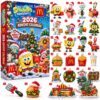 SpongeBob SquarePants x McDonald's 2026 Christmas Advent Calendar - front box and illustrated contents