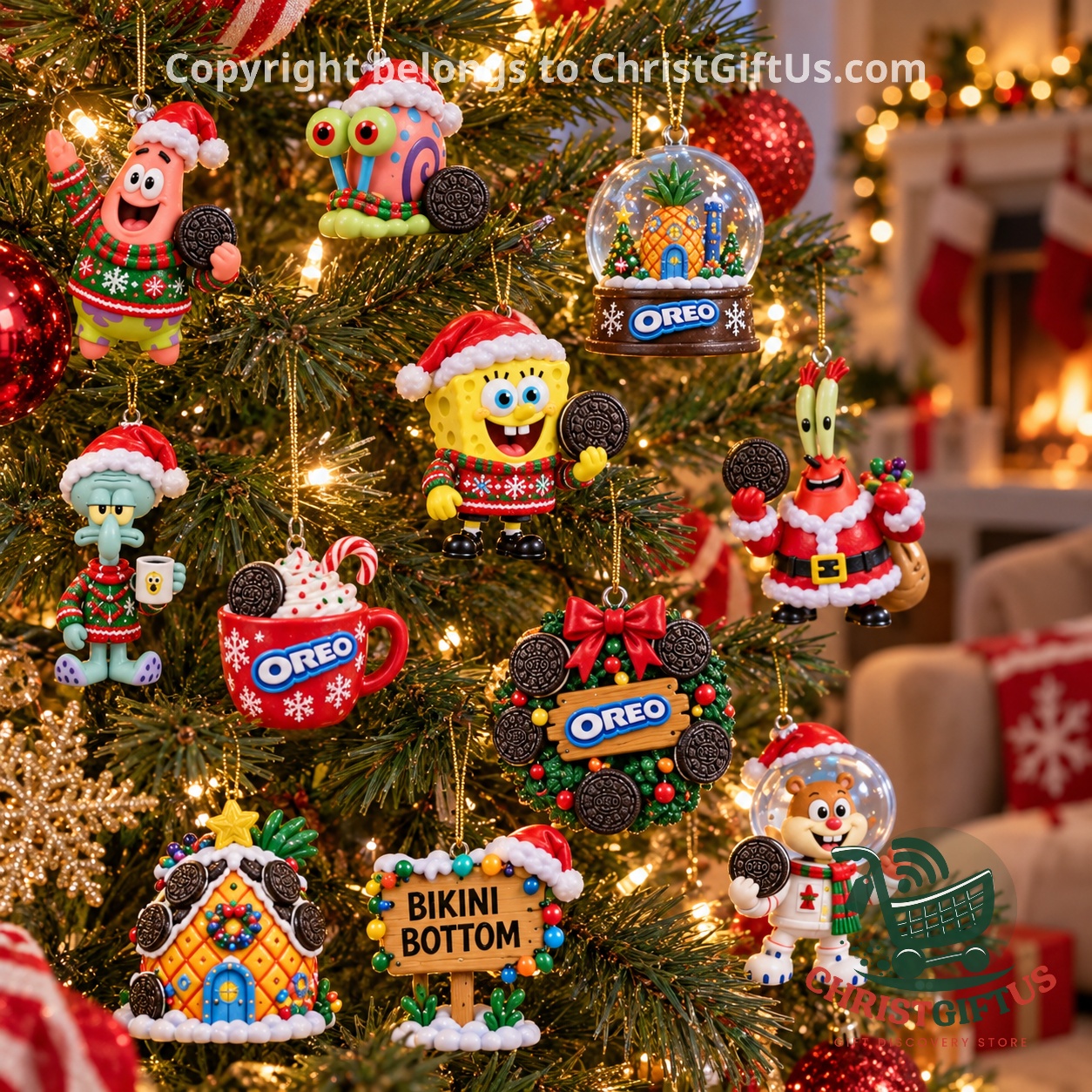 SpongeBob SquarePants x Oreo 2026 Christmas Advent Calendar - numbered character illustrations