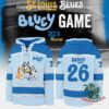 St. Louis Blues Bluey Game Hockey Jersey Hoodie - front and back views