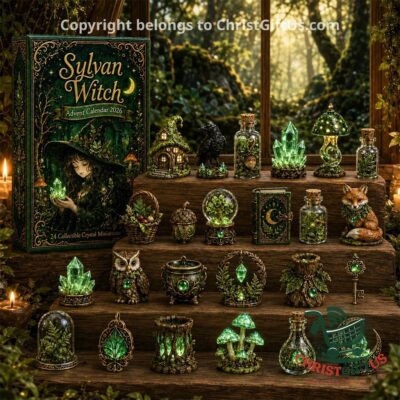Sylvan Witch Forest Magic 2026 Advent Calendar - front view with woodland miniature collection