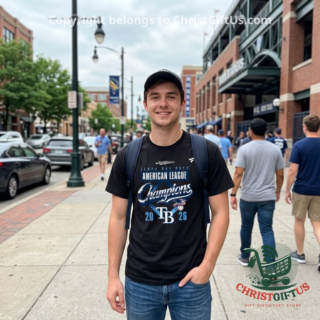 Tampa Bay Rays 2026 World Series American League Champions T-Shirt – Photo 4 Tampa Bay Rays 2026 World Series American League Champions T-Shirt - photo 4