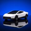 Tesla Roadster 2026 Flying Die-Cast Car - front three-quarter view with black wheels