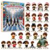 The Beatles Christmas 2026 Advent Calendar - front package and numbered character charms