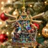 The Legend of Zelda 40th Anniversary Christmas Acrylic Ornament - front view with multiple characters
