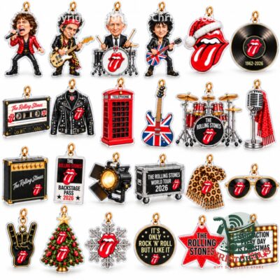 Full set of Rolling Stones Christmas designs
