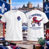 Toronto Raptors vs Miami Heat Ville de Québec Match 2026 T-Shirt - front and back views
