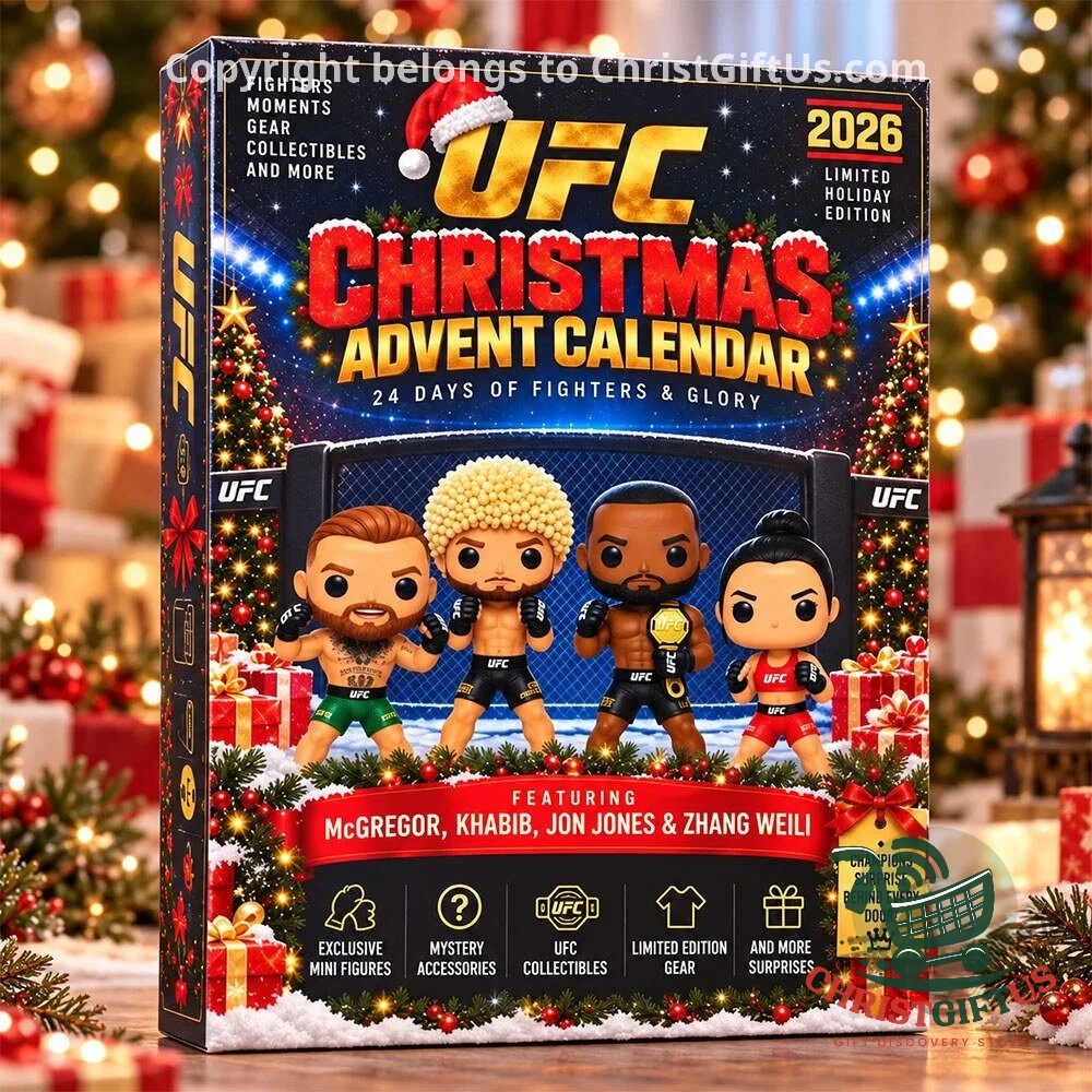 UFC Christmas Advent Calendar - close view of figures numbered one through six