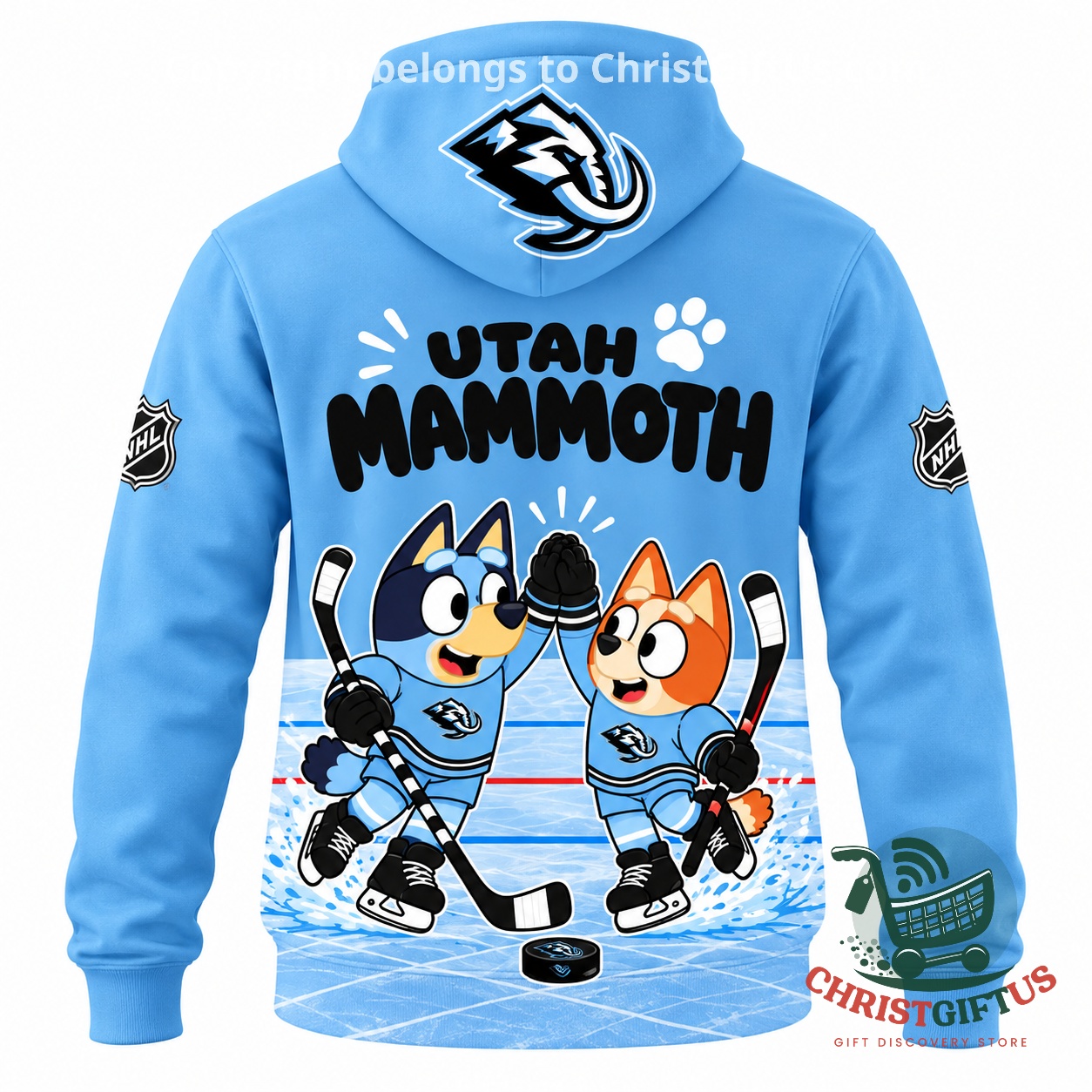 Utah Mammoth Bluey Day 2026 Hockey Hoodie - photo 3