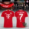 V BTS x Bayern Munich Arirang World Tour 2026 Football Jersey - front and back views